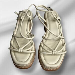 PAIGE - Julia Wedge Bone Leather Size 5.5